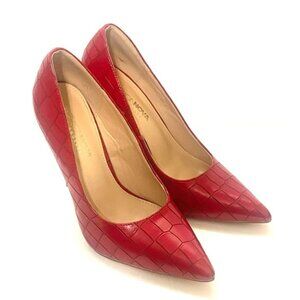 Fashion Nova Red Crocodilian Heels